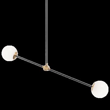 Cosmic Two Light Pendant in Aged Gold Brass by Matteo Lighting
