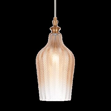 Renity One Light Pendant in Aged Gold Brass by Matteo Lighting