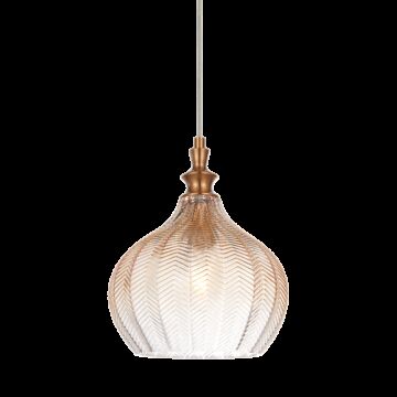 Renity One Light Pendant in Aged Gold Brass by Matteo Lighting