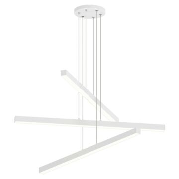 Presley LED Chandelier in Matte White by Matteo Lighting