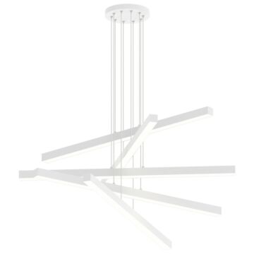 Presley LED Chandelier in Matte White by Matteo Lighting