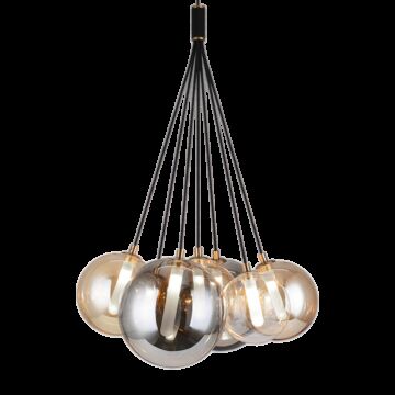 Magma LED Chandelier in Black by Matteo Lighting