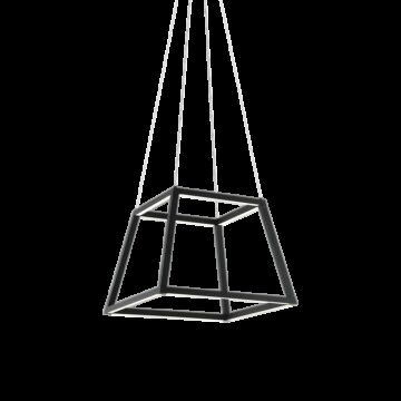 Carlington LED Chandelier in Matte Black by Matteo Lighting