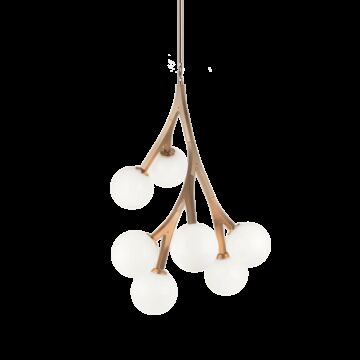 Rami Seven Light Chandelier in Aged Gold Brass by Matteo Lighting