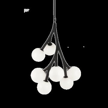 Rami Seven Light Chandelier in Black by Matteo Lighting