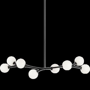Rami Eight Light Chandelier in Black by Matteo Lighting