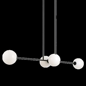Novo Four Light Chandelier in Black by Matteo Lighting
