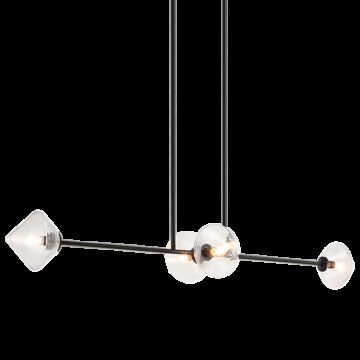 Novo Four Light Pendant in Black by Matteo Lighting