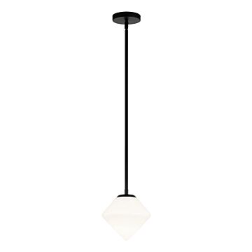 Novo One Light Chandelier in Black by Matteo Lighting