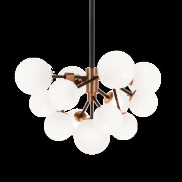 Novu LED Chandelier in Aged Gold Brass by Matteo Lighting