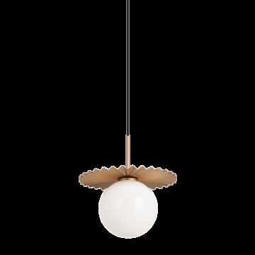 Matteo Modern Ruff 1 Light Pendant Light In Matte Gold