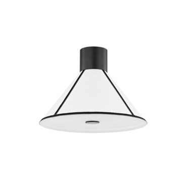 Forrest One Light Semi Flush Mount in Soft Black by Troy Lighting