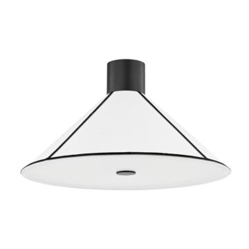 Forrest Two Light Semi Flush Mount in Soft Black by Troy Lighting