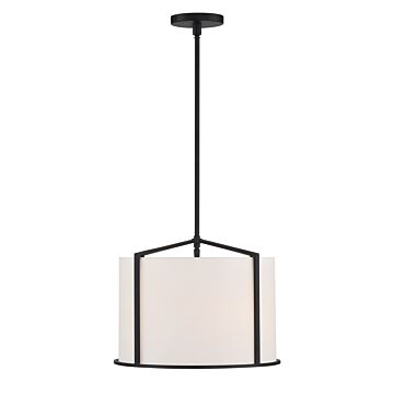 Carlyn Four Light Pendant in Black by Crystorama
