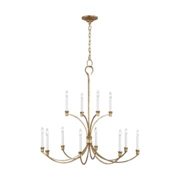 Westerly 12 Light Chandelier in Antique Gild by Visual Comfort Studio