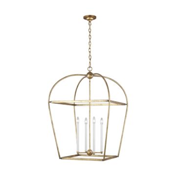 Stonington Four Light Lantern in Antique Gild by Visual Comfort Studio