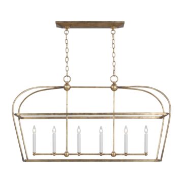Stonington Six Light Chandelier in Antique Gild by Visual Comfort Studio