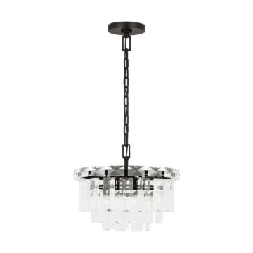 Arden Four Light Chandelier in Aged Iron by Visual Comfort Studio