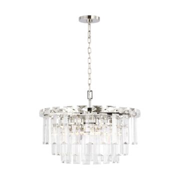 Arden Ten Light Chandelier in Polished Nickel by Visual Comfort Studio