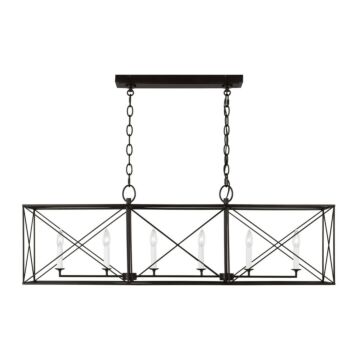 Beatrix Six Light Chandelier in Aged Iron by Visual Comfort Studio