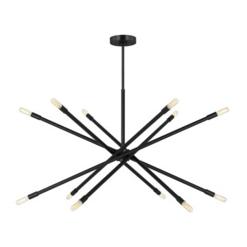 Eastyn 12 Light Chandelier in Midnight Black by Visual Comfort Studio
