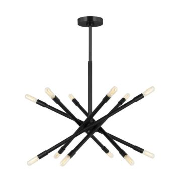 Eastyn 12 Light Chandelier in Midnight Black by Visual Comfort Studio