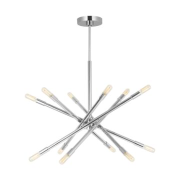 Eastyn 12 Light Chandelier in Polished Nickel by Visual Comfort Studio