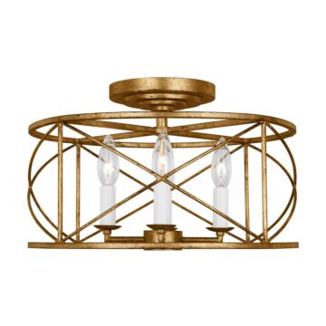 Beatrix Four Light Semi Flush Mount in Antique Gild by Visual Comfort Studio