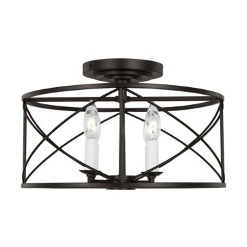 Beatrix Four Light Semi Flush Mount in Aged Iron by Visual Comfort Studio