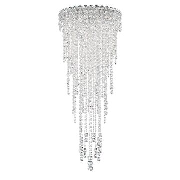 Chantant Four Light Flush Mount in Stainless Steel by Schonbek