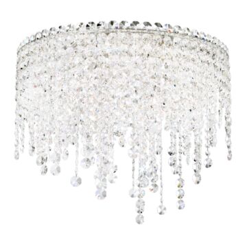 Chantant Five Light Flush Mount in Stainless Steel by Schonbek