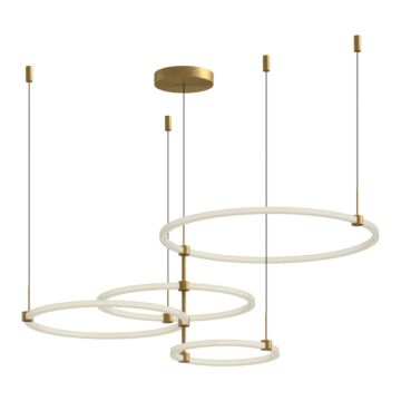 Bruni LED Chandelier in Brushed Gold by Kuzco Lighting
