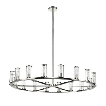 Revolve 18 Light Chandelier in Clear Glass Polished Nickel by Alora