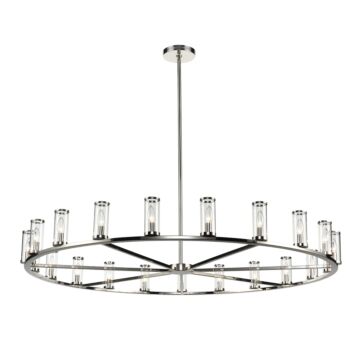 Revolve 21 Light Chandelier in Clear Glass Polished Nickel by Alora