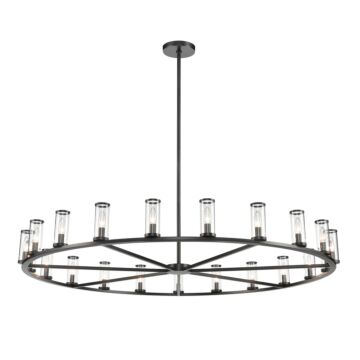 Revolve 21 Light Chandelier in Clear Glass Urban Bronze by Alora