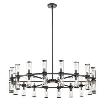 Revolve 36 Light Chandelier in Clear Glass Urban Bronze by Alora