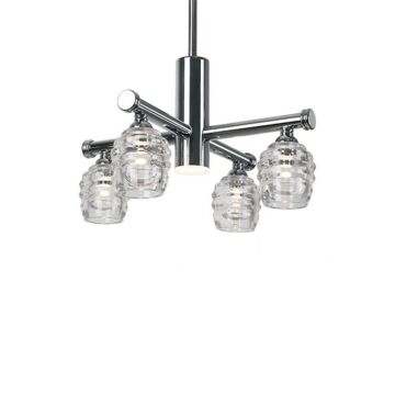  Honeycomb LED Contemporary Chandelier in Chrome