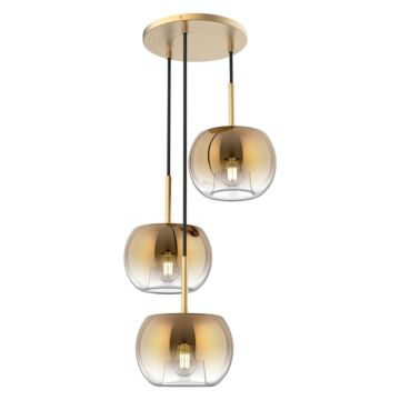 Samar Three Light Chandelier in Brushed GoldCopper by Kuzco Lighting