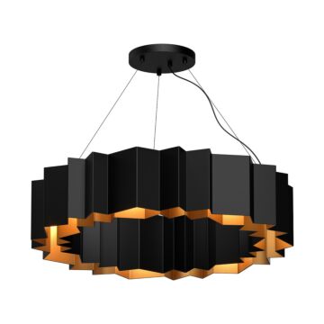 Akira Seven Light Chandelier in BlackGold by Kuzco Lighting