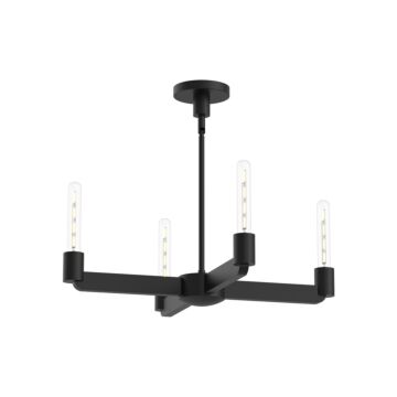 Claire Four Light Chandelier in Matte Black by Alora