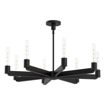 Claire Eight Light Chandelier in Matte Black by Alora
