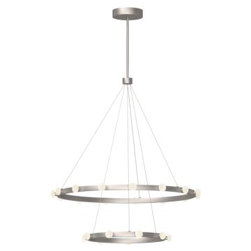Rezz LED Chandelier in Brushed Nickel by Kuzco Lighting