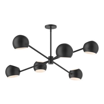 Willow Six Light Chandelier in Matte Black by Alora