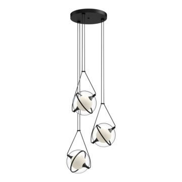 Aries LED Chandelier in Black by Kuzco Lighting