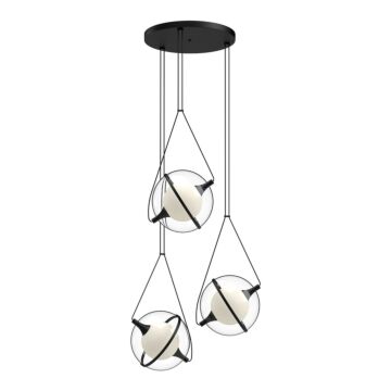 Aries LED Chandelier in Black by Kuzco Lighting