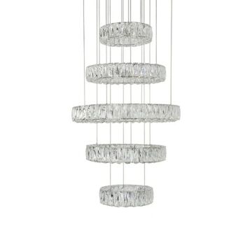  Solaris LED Contemporary Chandelier in Chrome