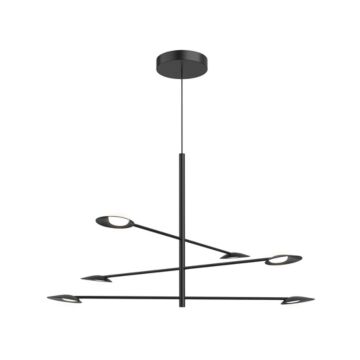 Rotaire LED Chandelier in Black by Kuzco Lighting