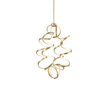 Synergy LED Chandelier in Antique Brass by Kuzco Lighting