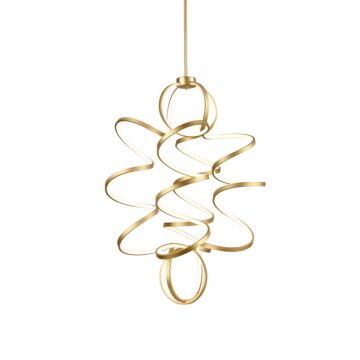 Synergy LED Chandelier in Antique Brass by Kuzco Lighting