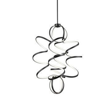 Synergy LED Chandelier in Black by Kuzco Lighting